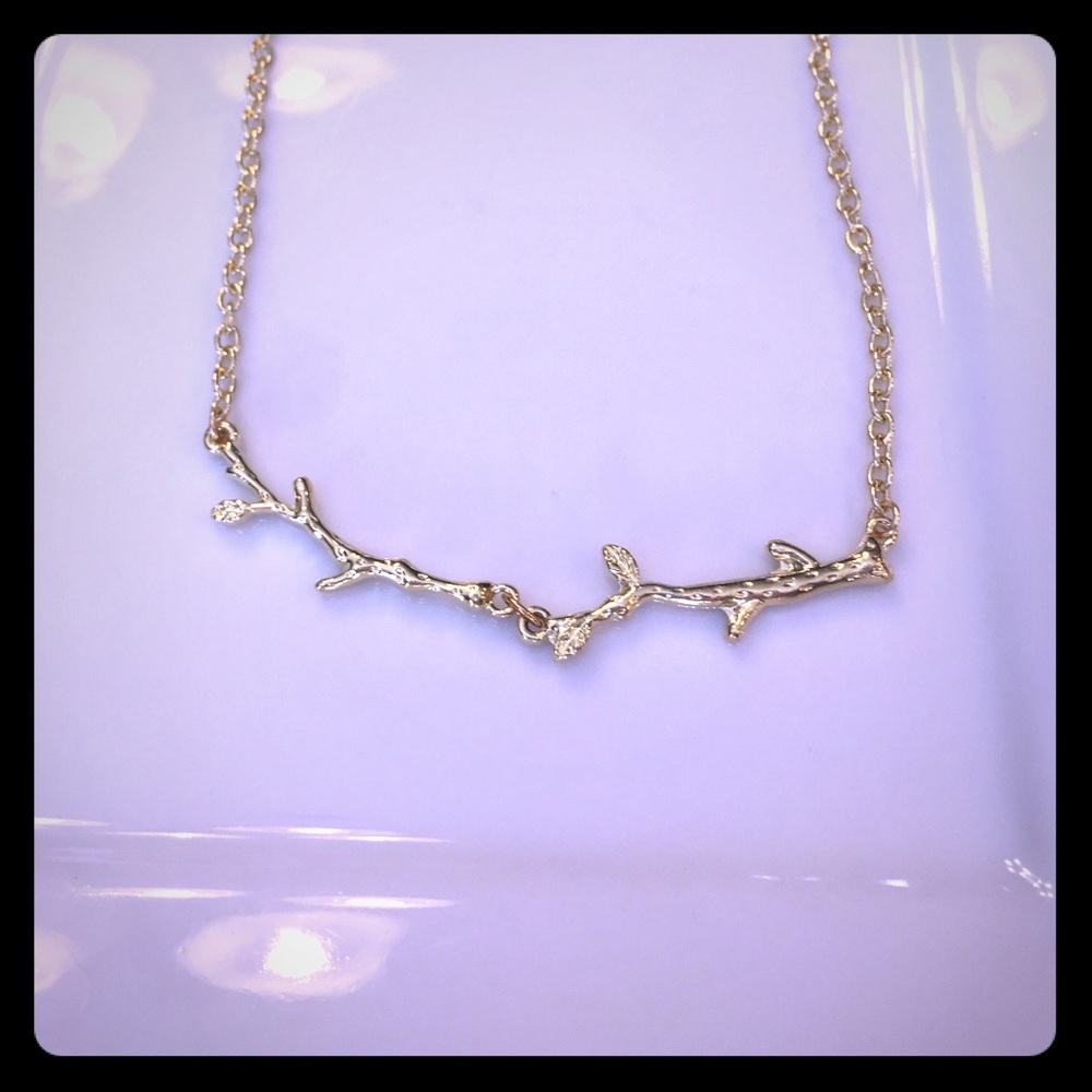 Golden Branches Necklace